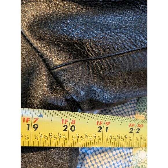 FLYING BIKES Oakwood NY Chapter Leather Zip Front Motorcycle Jacket Womens L - Picture 13 of 15